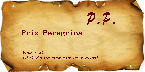 Prix Peregrina névjegykártya